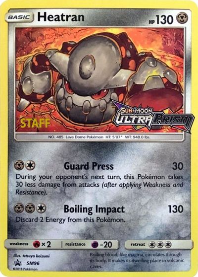 Heatran - SM96 - STAFF Prerelease Promo
