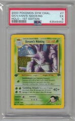 2000 Pokemon Gym Chal 7 Giovanni's Nidoking Holo 1st Edition PSA 5 53549462