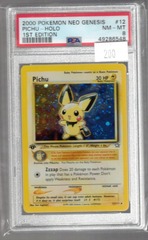 2000 Pokemon Neo Genesis 12 Pichu Holo 1st Edition PSA 8 49286548