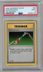 1999 Pokemon Game 83 Maintenance 1st Edition PSA 9 53566148