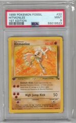 1999 Pokemon Fossil 22 Hitmonlee 1st Edition PSA 9 55019523