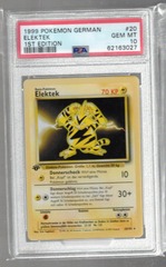 1999 Pokemon German 20 Elektek 1st Edition PSA 10 62163027