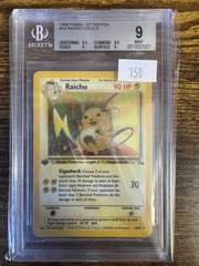 1999 Pokemon Fossil 1st Edition 14 Raichu BGS 9 0013321021