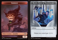 Emblem - Kaito, Bane of Nightmares // Gremlin Token - Foil