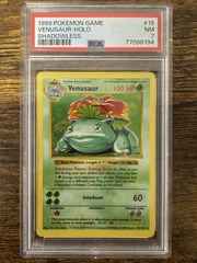 1999 Pokemon Base Set #15 Venusaur Holo Shadowless PSA 7 77096194