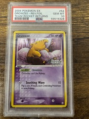 2004 Pokemon EX Team Rocket Returns 54 Drowzee Reverse Foil PSA 10 59515328