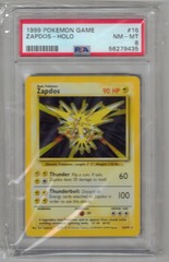 1999 Pokemon Game 16 Zapdos Holo PSA 8 56279435