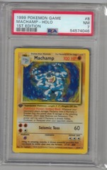 1999 Pokemon Game 8 Machamp Holo 1st Edition PSA 7 54574046