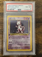 1999 Pokemon French Base Set 10 Mewtwo Holo 1st Edition PSA 8 51462719