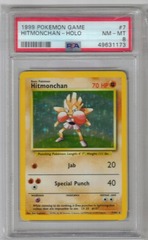 1999 Pokemon Game 7 Hitmonchan Holo PSA 8 49631173