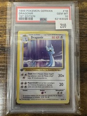 1999 Pokemon German Base Set 1st Edition 18 Dragonair PSA 10 62163028