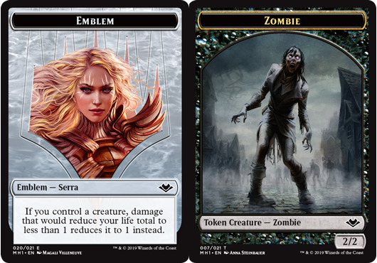 Emblem - Serra the Benevolent // Zombie Token
