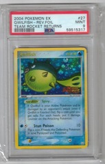 2004 Pokemon EX 27 Gwilfish Rev. Foil Team Rocket Returns PSA 9 59515317