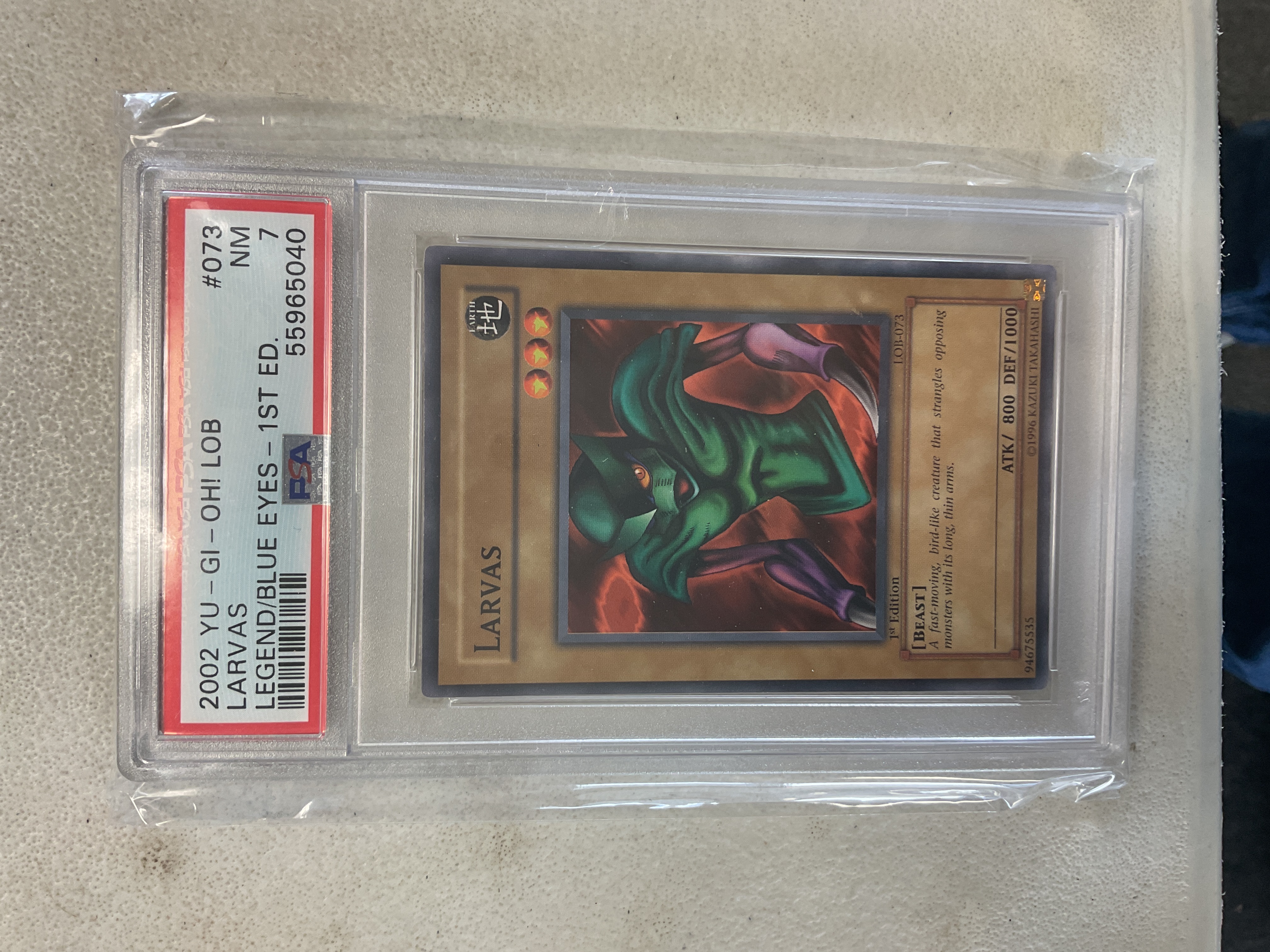Larvas - LOB-073 1st Edition PSA 7