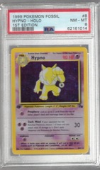 1999 Pokemon Fossil 8 Hypno Holo 1st Edition PSA 8 62161014