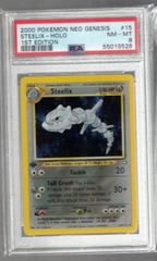 2000 Pokemon Neo Genesis 15 Steelix Holo 1st Edition PSA 8 55019526