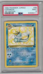 1999 Pokemon Jungle 28 Vaporeon 1st Edition PSA 9 53566411