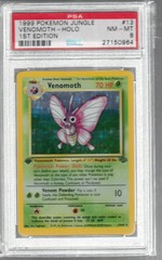 1999 Pokemon Jungle 13 Venomoth Holo 1st Edition PSA 8 27150964