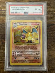 1999 Pokemon Base Set Unlimited 4 Charizard Holo PSA 6 69509209