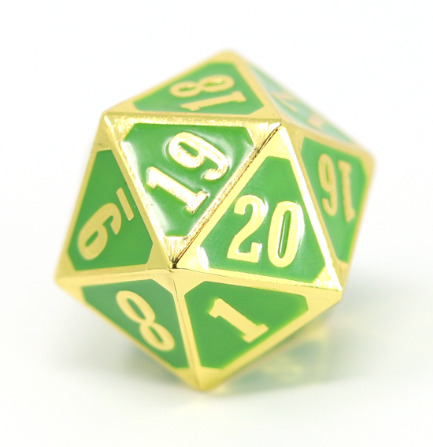 MTG Roll Down Counter - Shiny Gold w/ Green