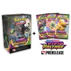 Sword & Shield - Vivid Voltage Build and Battle Box + THREE Booster Packs (Prerelease-at-Home Kit)