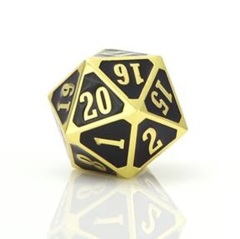 MTG Roll Down Counter - Shiny Gold w/ Black