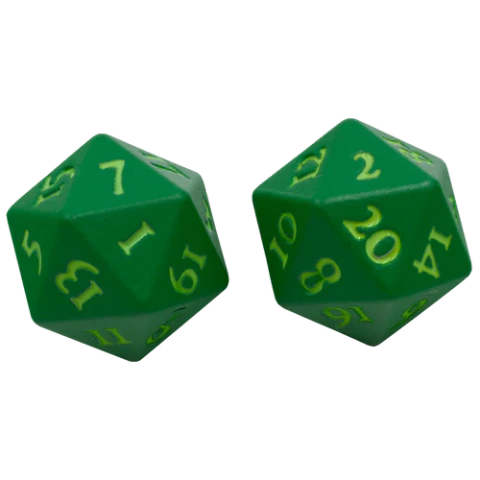 Vivid Heavy Metal Dice - Green