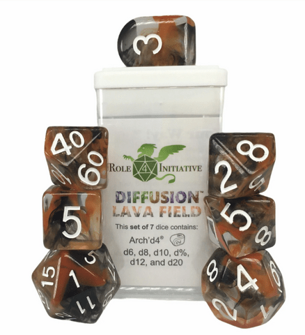 Diffusion Lava Field - Set Of 7 Dice