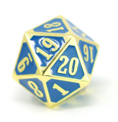 MTG Roll Down Counter - Shiny Gold w/ Blue