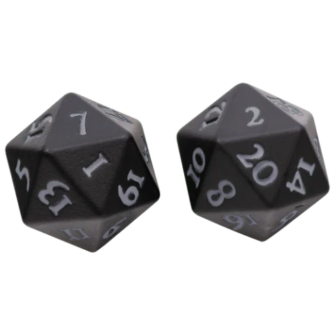 Vivid Heavy Metal Dice - Black