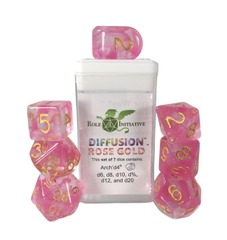 Diffusion Rose Gold - Set Of 7 Dice