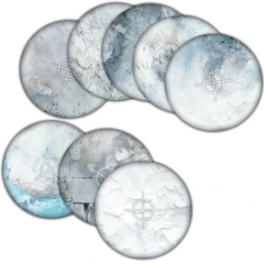 Terrain Crate - Objective Template: Snow Field 8 count - Warhammer Size (40mm + 6