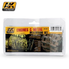 AK-Interactive: (Weathering) ENGINES AND METAL WEATHERING SET AKIAK087