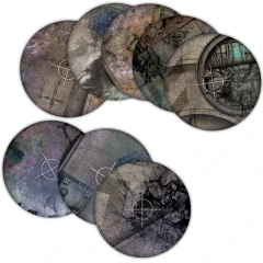 Terrain Crate - Objective Template: Grimdark 8 count - Warhammer Size (40mm + 6 Diameter)