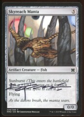 Signed Artist Proof Card Skyreach Manta _A0035