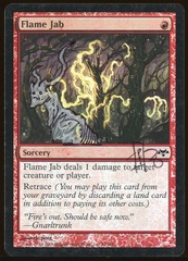 Flame Jab Foil Signed and Altered _A1924