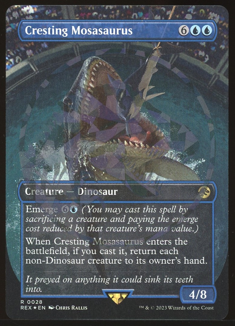 Cresting Mosasaurus - NM Foil _10714