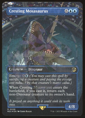Cresting Mosasaurus - NM Foil _10714