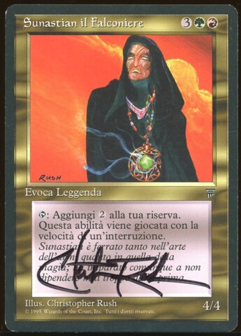 Italian Signed Sunastian Falconer _A1484