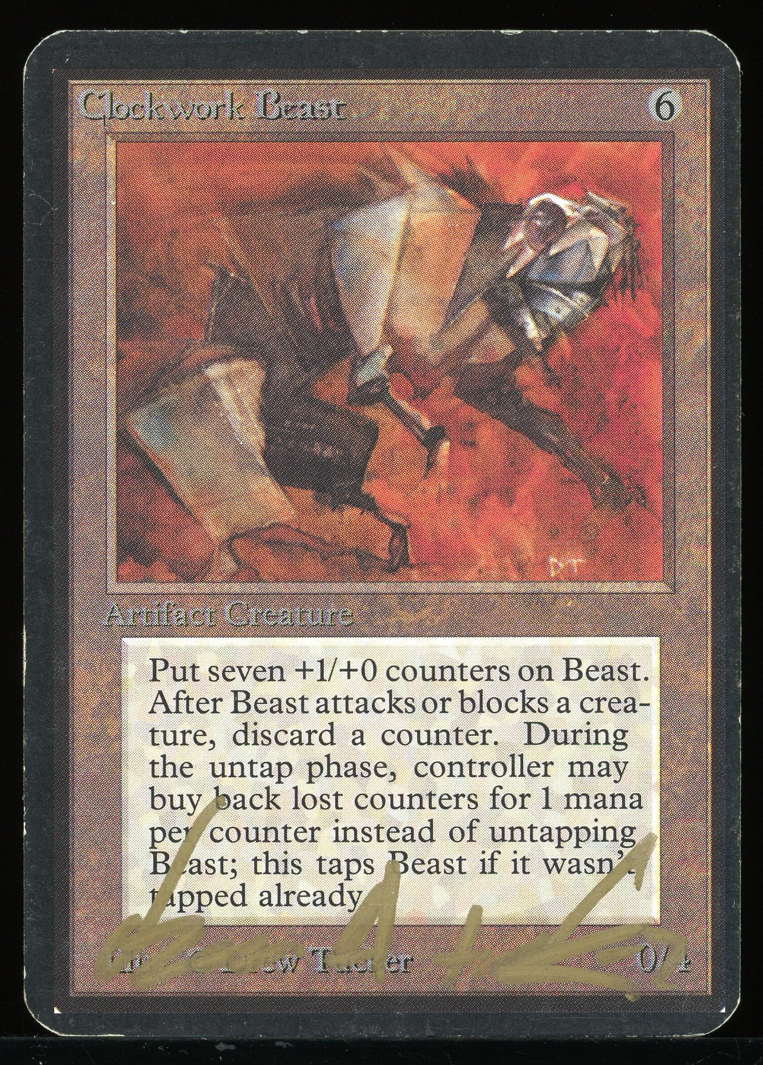 Clockwork Beast - HP Signed _13953