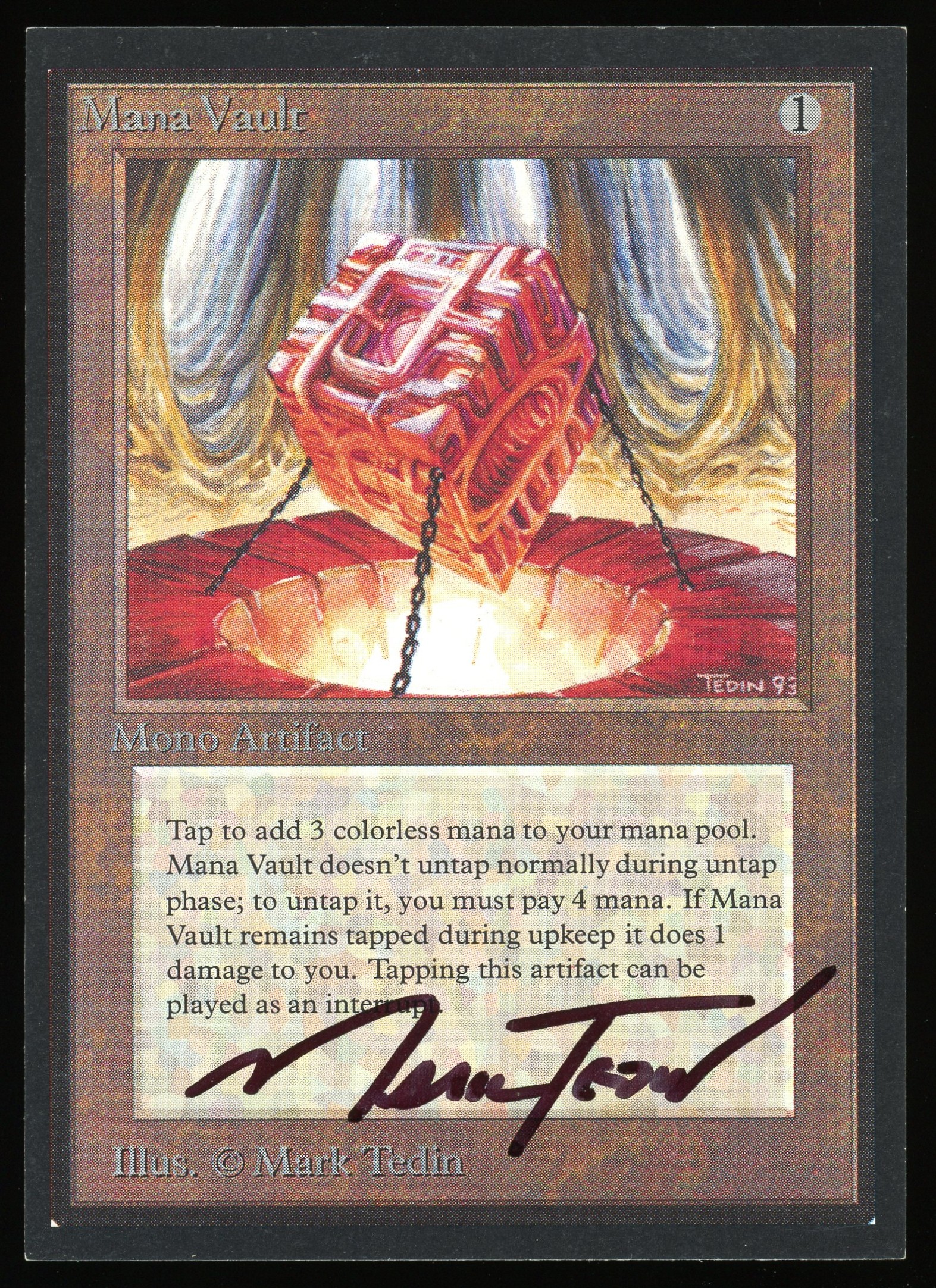 Mana Vault - NM Signed _A3465
