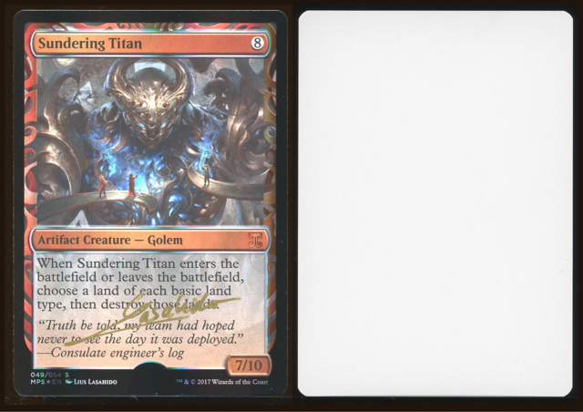 Signed Foil Sundering Titan Artist Proof _A1455