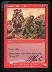 Sabretooth Tiger - DMG Foil Signed _A3461
