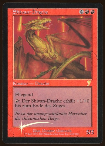Shivan Dragon - NM Foil German _8079
