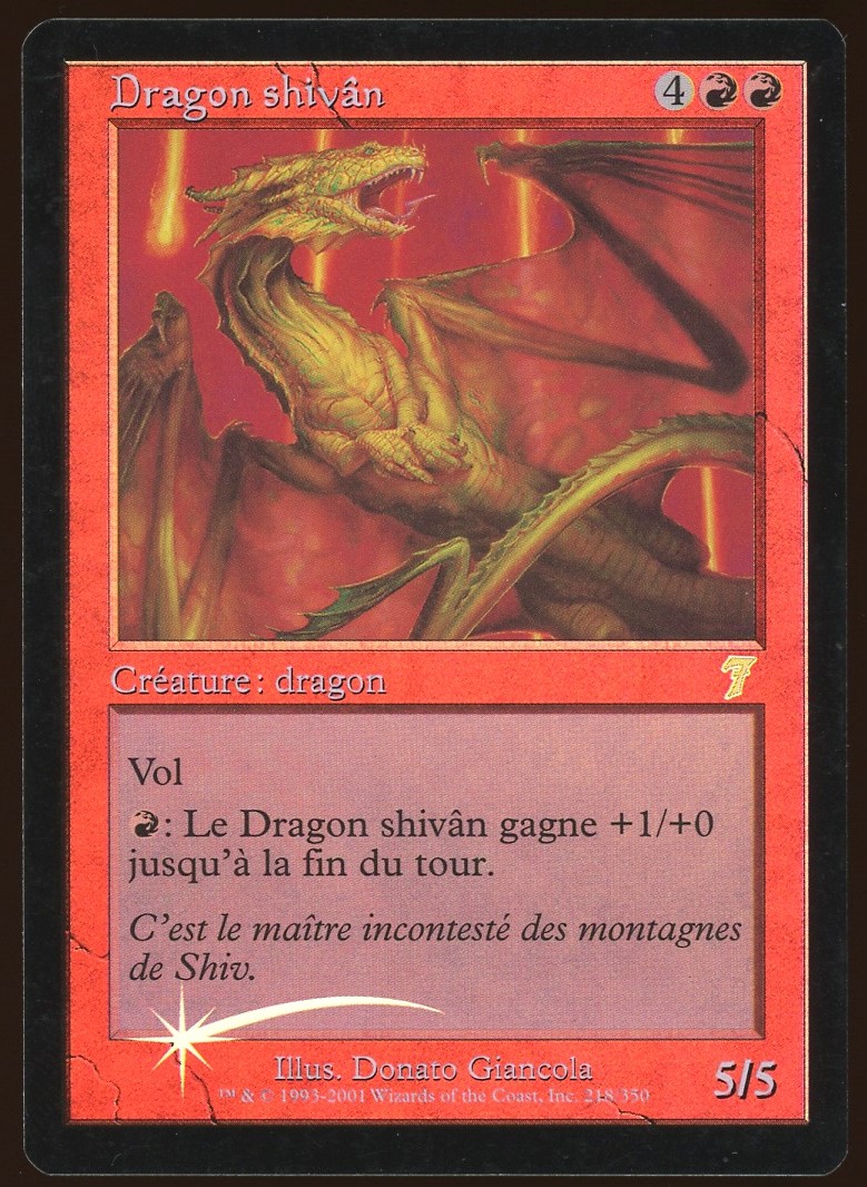 Shivan Dragon - NM Foil French _8078