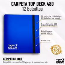 TOP DECK - Carpeta 480 - Azul - 12 bolsillos - 20 hojas