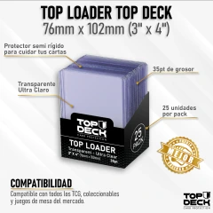 TOP DECK - TOP LOADER Standard - Pack 25