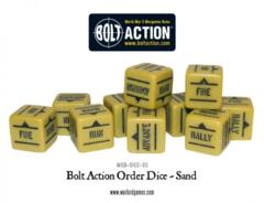 Bolt Action Orders Dice - Sand