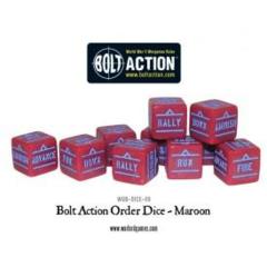 Bolt Action Orders Dice - Maroon