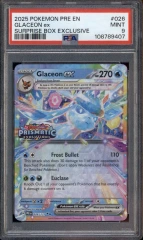 Pokemon - Prismatic Evolution - Surprise Box Exclusive - Glaceon ex - PSA 9